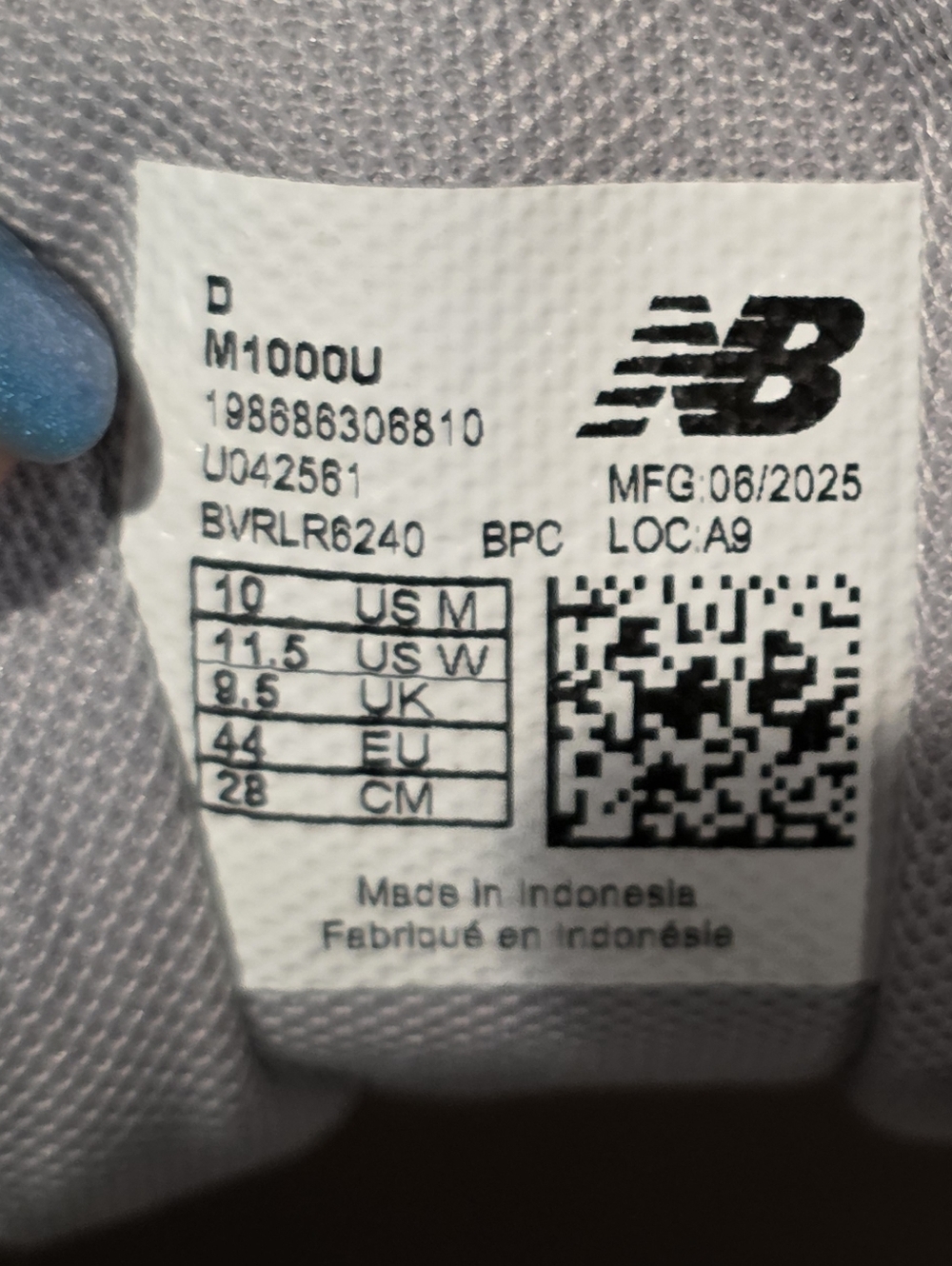New Balance 1000 Silver Pink Metallic Mesh Running Sneakers M1000MC Womens 11.5 - Picture 16 of 16
